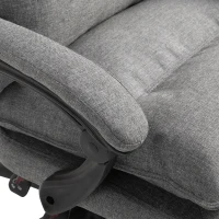 Vinsetto Massage-Bürostuhl, Schreibtischsessel mit Massagefunktion, höhenverstellbarer, ergonomischer Drehstuhl, Nylon, Grau(m-10)
