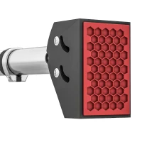 SPORTNOW Klimmzugstange für Türrahmen, verstellbar, ohne Bohren, Stahl, bis 200 kg, 75-92 x 10 x 7 cm, Schwarz/Rot(m-9)