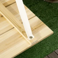 Outsunny Hochbeet mit Klapptisch und Stauraum, lackiertes Massivholz, Innenverkleidung aus Vlies, 105cm x 39,5cm x 105cm(m-8)