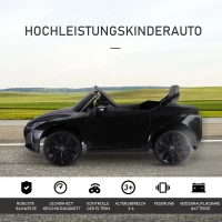 HOMCOM Kinderauto von Lexus Kinderfahrzeug für 3-6 Jahre Elektroauto mit MP3 Musik Schwarz 106 x 43 x 44 cm(m-4)
