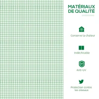 Outsunny Serre de Jardin hexagonale avec 6 étagères 2 niveaux - dim. 2,25L x 1,94l x 2,15H m Porte Enroulable zippée Acier thermolaqué PE Haute densité Vert(m-4)