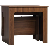 HOMCOM Mesa de Comedor Extensible para 4-6 Personas Mesa Auxiliar Multifuncional para Estudio Cocina 180x85x75 cm Marrón(m-11)