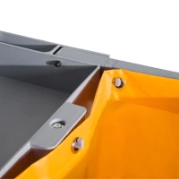 HOMCOM Carro de Limpieza con Bolsa 100L Profesional y Multifuncional para Colectividades Hotel Hostal con 3 Bandejas y 1 Plataforma 121x50,5x96,5 cm Gris y Amarillo(m-8)