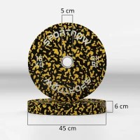 SPORTNOW Olympic Weight Plates with 5cm Holes, for Weight Lifting, 2 x 15KG(m-3)