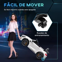 AIYAPLAY Coche Eléctrico para Niños de +3 Años Mercedes-Benz AMG GTR con Batería 12V Mando a Distancia Faros Bocina Música Blanco(m-5)