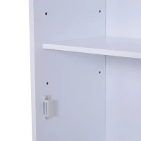 HOMCOM Armario de Baño Gabinete Consola Mueble Aparador Organizador de Almacenaje Multiusos de Cocina Comedor Salón Estantes Ajustables con Puertas 40x23x60cm(m-8)
