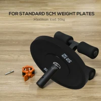 SPORTNOW Tibialis Trainer Tib Bar for Strengthening Calves Shins Ankles, Fits 5cm Weight Plates(m-4)