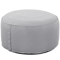 Outsunny Hocker, Ottomane, aufblasbar, waschbarer Bezug, bis 150 kg belastbar, dunkelgrau, 80 x 80 x 37 cm(m-10)
