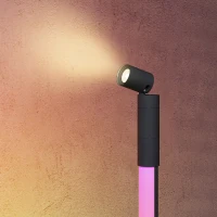 HOMCOM LED Floor Lamp with Reading Light, 360° RGB Detachable Corner Floor Lamp with App & Remote Control, Standing Lamp with Music Sync & Timing, for Living Room, Game Room, Dark Grey(m-9)