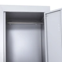 Vinsetto Locker Cabinet Storage Cold Rolled Steel w/ Shelves Vertical Cupboard Grey 38 x 46 x 180 cm(m-7)