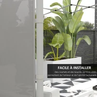 Outsunny Panneaux latéraux pour gazebo, pour 3x3(m) ou 3x6m Pop Up Gazebo, 2 packs de panneaux latéraux de remplacement, gris(m-5)