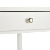 HOMCOM Table à manger 4 personnes avec rallonges dim. 115L x 78l x 76H cm tiroir intégré MDF pin blanc(m-6)
