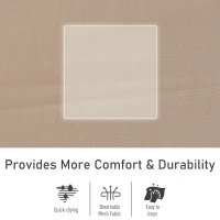 Outsunny 2PCs Outdoor Garden Rocking Chair, Patio Sun Lounger Rocker Chair with Breathable Mesh Fabric, Removable Headrest Pillow, Armrest, Side Storage Bag, Cream White(m-5)