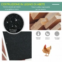 PawHut Pollaio Prefabbricato a Terra Gabbia per Galline Ovaiole con Recinto Mobile in Metallo Bianco 290x71x119cm(m-6)