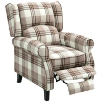 HOMCOM 160° Reclining Armchair, with Footrest - Brown(m-11)