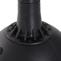 HOMCOM Saco de Boxeo de Pie 165 cm con Base Rellenable de Agua 22,5 kg o Arena 27,5 kg y Ventosas de Goma para Adultos y Niños 50x50x165 cm Negro(m-9)