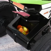 HOMCOM Triciclo per Bambini Stile Moto a Pedali con Luci e Suoni, 3 Ruote Larghe, Età 18-36 Mesi, 71x40x51cm, Verde(m-8)