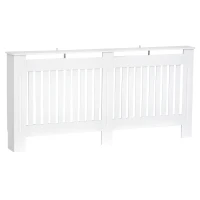 HOMCOM Cubreradiador de MDF Cubierta para Radiador para Salón Dormitorio Pasillo 172x19x81 cm Blanco(m-1)