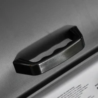 Outsunny 2 Burner Gas BBQ Trolley with Lid, 5.6 kW Gas Barbecue Grill with Wheels, Side Shelves, Black(m-7)