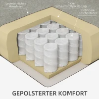 HOMCOM Relaxsessel mit Fußstütze und Liegefunktion, inkl. Getränkehalter, bis 150 kg, Braun(m-7)