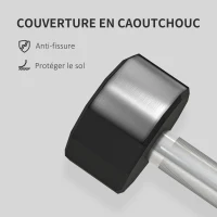 SPORTNOW Lot de 2 haltères poignée antidérapante, fitness, sport à domicile, 2 x 10kg, noir(m-5)