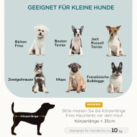 PawHut Hundesofa mit Rückenlehne Haustiersofa mit Metallbeinen Hundebett Weichem Bezug Katzensofa Metall Grau+Silber 63,5 x 43 x 24,5 cm(m-4)