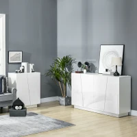 HOMCOM Mobiletto Multiuso in Truciolato Bianco a 5 Livelli con Ripiano Regolabile su 3 Livelli, 150x40x88 cm(m-2)