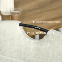 HOMCOM  4er-Set  Esszimmerstühle, Freischwinger, ergonomische Form, Beige 44 cm x 58 cm x 99 cm, Beige(m-7)