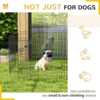 PawHut 8 Panel DIY Dog Pen with Door, for Dogs, Small Animals, Indoor/Outdoor Use, 76cm High(m-5)