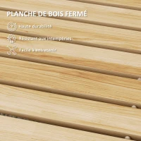 Outsunny Allée chemin de jardin incurvé en lattes de bois enroulable - bois massif de pin 120/72 x 38 cm(m-6)