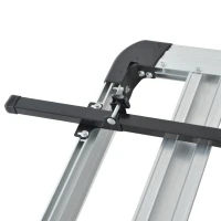 HOMCOM Barres de toit de voiture - gallerie de toit - porte-bagage de toit dim. 110L x 90l x 8H cm - alu. ABS gris noir(m-7)