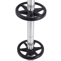 HOMCOM Felgenbaum fahrbar Felgenbaumwagen mit Rollen, Reifenständer bis 255 mm Reifenbreite Reifenwagen für 4 Autoreifen Felgenständer 100kg belastbar(m-9)