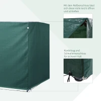 Outsunny Hollywoodschaukel Abdeckung 3 Sitzer, Wasserdicht Winterfest Schutzhülle für Gartenschaukel, Winddicht UV-Beständig Abdeckplane für Gartenmöbel, Hängesessel, 215 x 155 x 150 cm Grün(m-5)