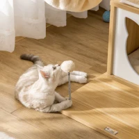 PawHut Árbol Rascador para Gatos con Plataforma Torre Escalador para Gatos con Hamaca Caseta Cama Postes 48x40x126 cm Beige(m-9)