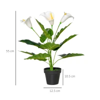 HOMCOM 5ft Artificial Tree, Indoor Fake Eucalyptus with White Tender Tips and Pot, for Home, Office, and Living Room Decor(m-3)