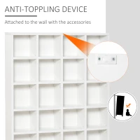 HOMCOM CD Storage Unit with Adjustable Shelves, 89 x 130.5 cm, White(m-6)