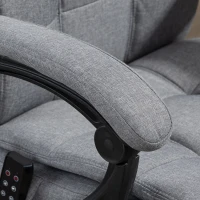 Vinsetto Silla de Masaje Reclinable con 6 Puntos de Masaje y 5 Modos Función de Calefacción Ajustable 66x76x112-120 cm Gris(m-8)