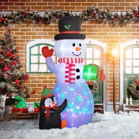 Outsunny 8ft Inflatable Christmas Snowman, with Accessories(m-8)