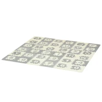 HOMCOM Kinder Puzzlematte 108 Stück Spielmatte Baby matte pädagogische Spielmatte mit rutschfest mit Buchstaben Zahlen und Abnehmbares internes Zugbild EVA 31,5 x 31,5 cm(m-10)