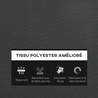 Outsunny Ensemble de 3 coussins d'extérieur pour banquette canapé, 1 coussin d'assise et 2 coussins de dossier, déhoussables(m-4)