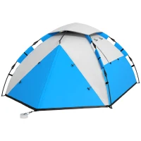 Outsunny Two-Man One Room Camping Tent, with Accessories - Blue(m-11)