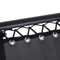 Outsunny Folding Zero Gravity Chairs, 3 Pieces Adjustable Sun Lounger and Table Set with Cup Holder and Headrest, Patio Bistro Set with Reclining Garden Chairs for Outdoor, Black(m-8)