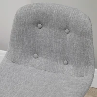 HOMCOM Bartisch mit Barhockern im Industrie-Design, Knopfheftung, 120 cm x 60 cm x 91 cm, Hellgrau(m-9)