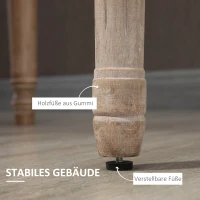 HOMCOM Küchenstühle im 2er-Set, weich gepolstert, Vintage-Design, Rattanoptik, Grau(m-6)