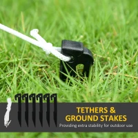 HOMCOM 7FT Tall Halloween Inflatable Dragon with 2 Heads and LED Lights, Blow Up Halloween Party Decoration for Indoor Outdoor Yard Lawn Garden(m-7)