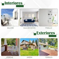 Outsunny Estantería para Plantas Flores Macetas Bastidores de 3 Niveles con Placa Antivuelco para Interiores y Exteriores 80x20x75 cm Madera(m-5)