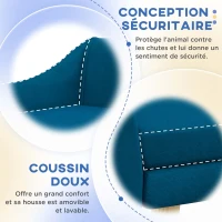 PawHut Canapé pour chien design scandinave coussin moelleux amovible tissu aspect velours pieds bois massif(m-7)