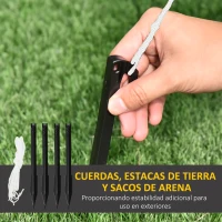 Outsunny Papá Noel Inflable con Perro con Luces LED Decoración Navideña para Interior y Exterior 117x80x157cm Multicolor(m-7)