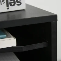 Vinsetto Organiseur bureau bois noir avec 4 couches fournitures support d'imprimante dim. 35,5L x 25l x 28,6H cm(m-5)