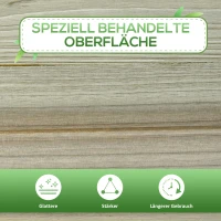 Outsunny Hochbeet, Erhöhter Pflanzkübel aus Holz mit unterem Regal, robuste Konstruktion, Ablauflöcher, 91L x 51B x 76H cm, Grün(m-7)